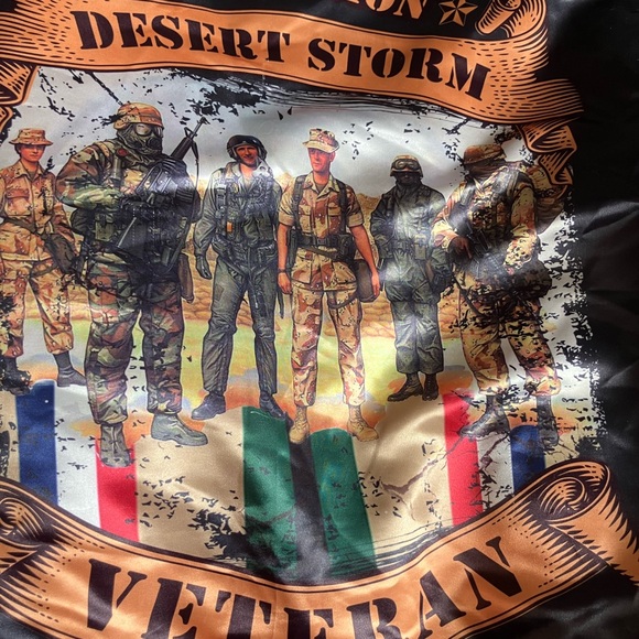 Vintage Operation Desert Storm Veteran Military Jacket Mens Large USA - Picture 6 of 8